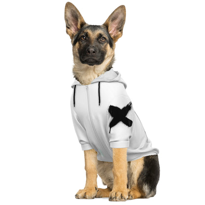 Dog Hoodie Zip-Up - White Goat