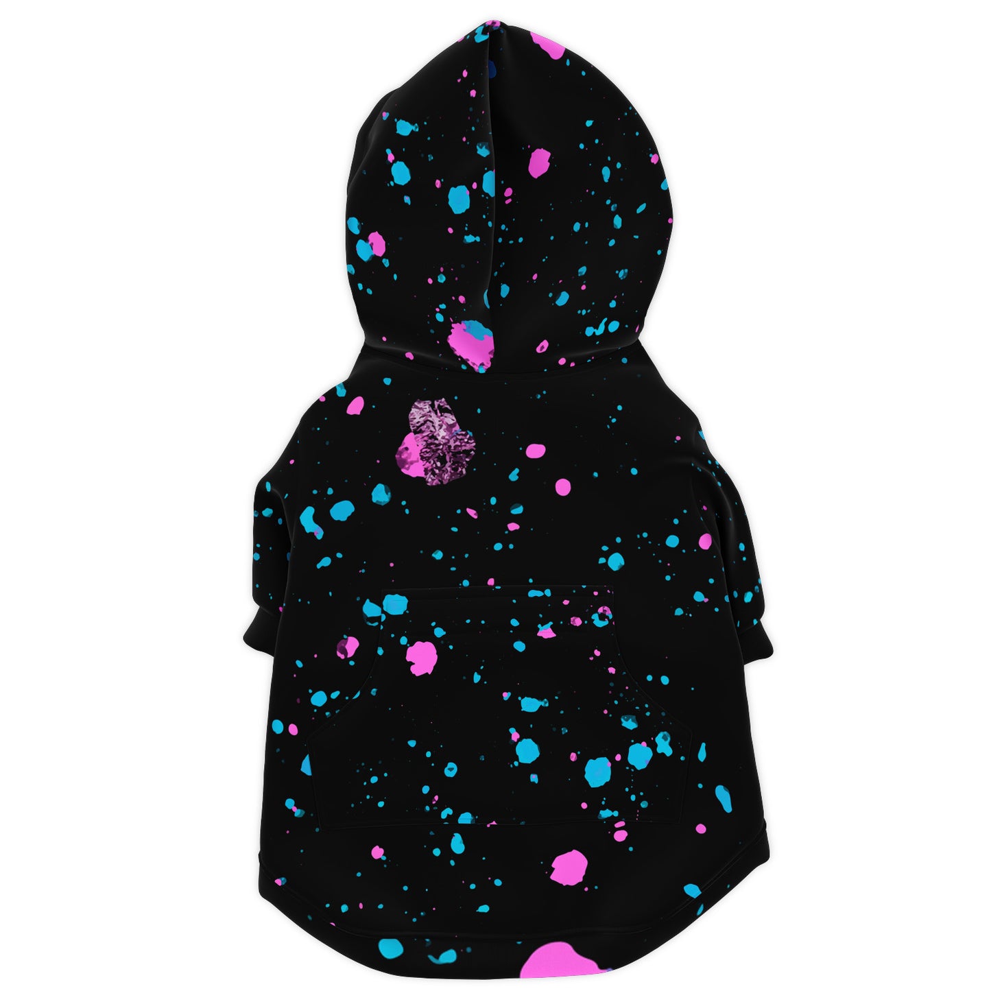 Dog Hoodie Zip-Up - Neon Splash Black