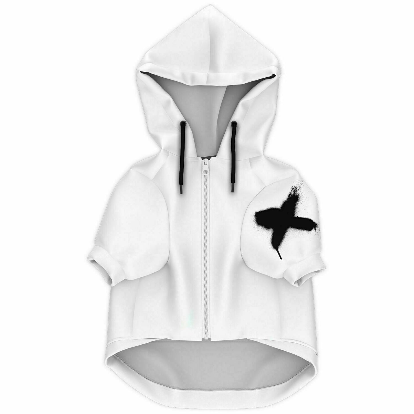 Dog Hoodie Zip-Up - White Goat