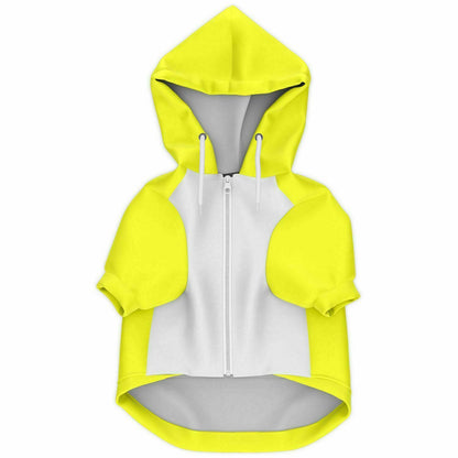 Dog Hoodie Zip-Up - Ice&Yellow