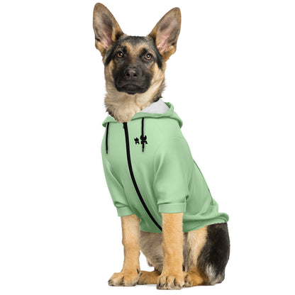 Dog Hoodie Zip-Up - Mint Sage