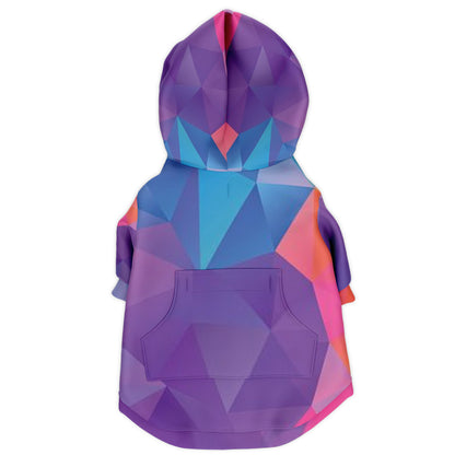 Dog Hoodie Zip-Up - Geometric Neon