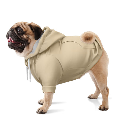 Dog Hoodie Zip-Up - Tan