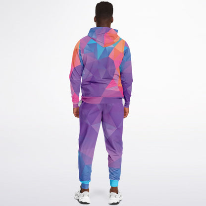 Dog Hoodie & Hoodie/Jogger Set - Geometric Neon