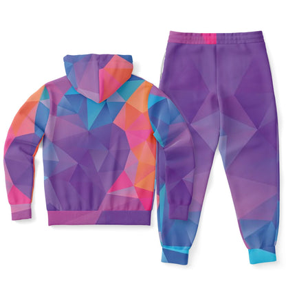 Dog Hoodie & Hoodie/Jogger Set - Geometric Neon