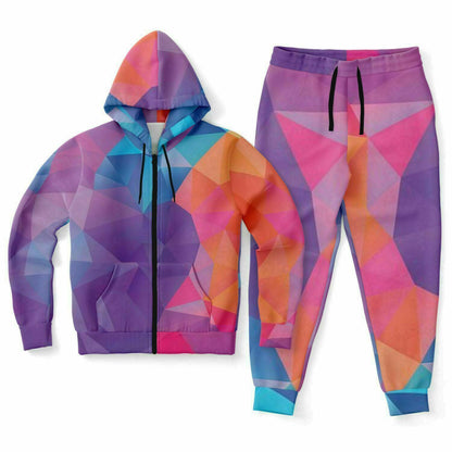 Dog Hoodie & Hoodie/Jogger Set - Geometric Neon