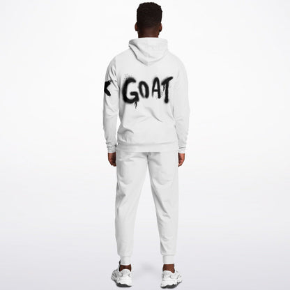 Dog Hoodie & Hoodie/Jogger Set - White Goat