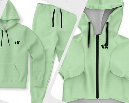 Dog Hoodie & Hoodie/Jogger Set- Mint Sage