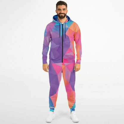 Dog Hoodie & Hoodie/Jogger Set - Geometric Neon